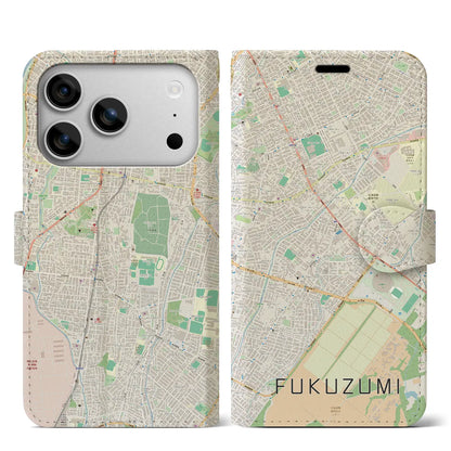 【福住（北海道）】地図柄iPhoneケース（手帳タイプ）