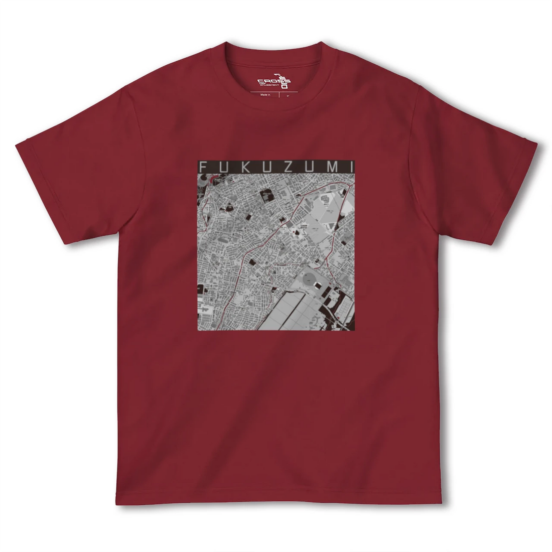 【福住(北海道)】地図柄ヘビーウェイトTシャツ