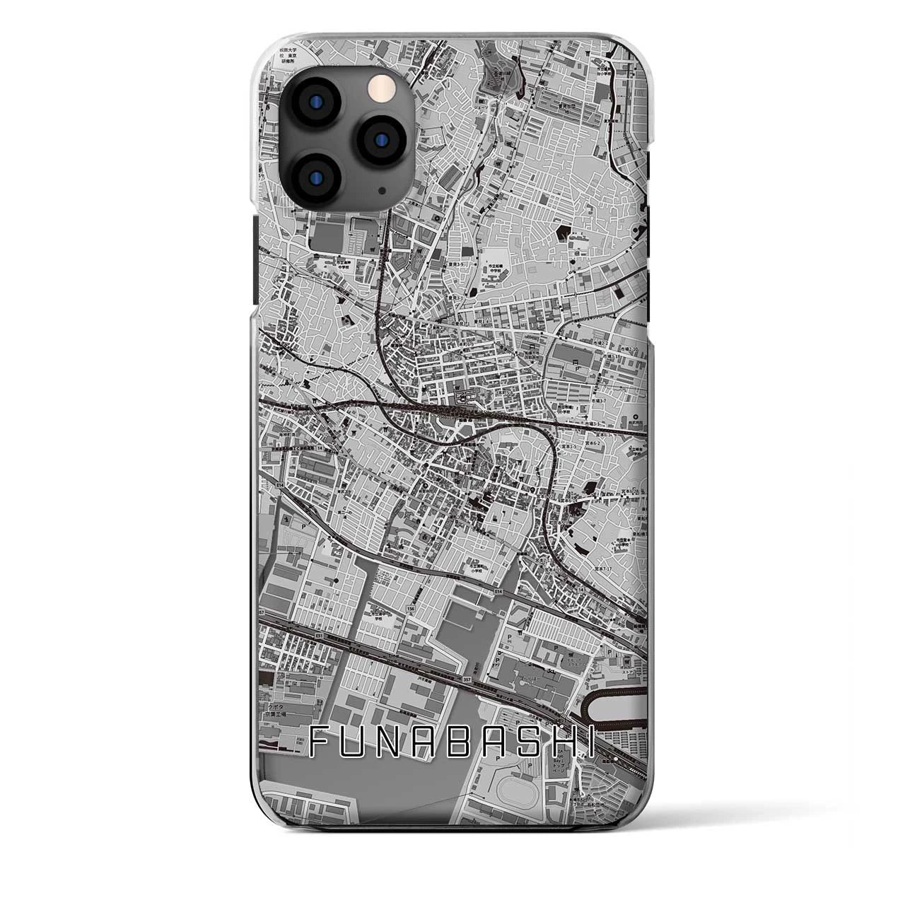 【船橋（千葉県）】地図柄iPhoneケース（クリアタイプ）