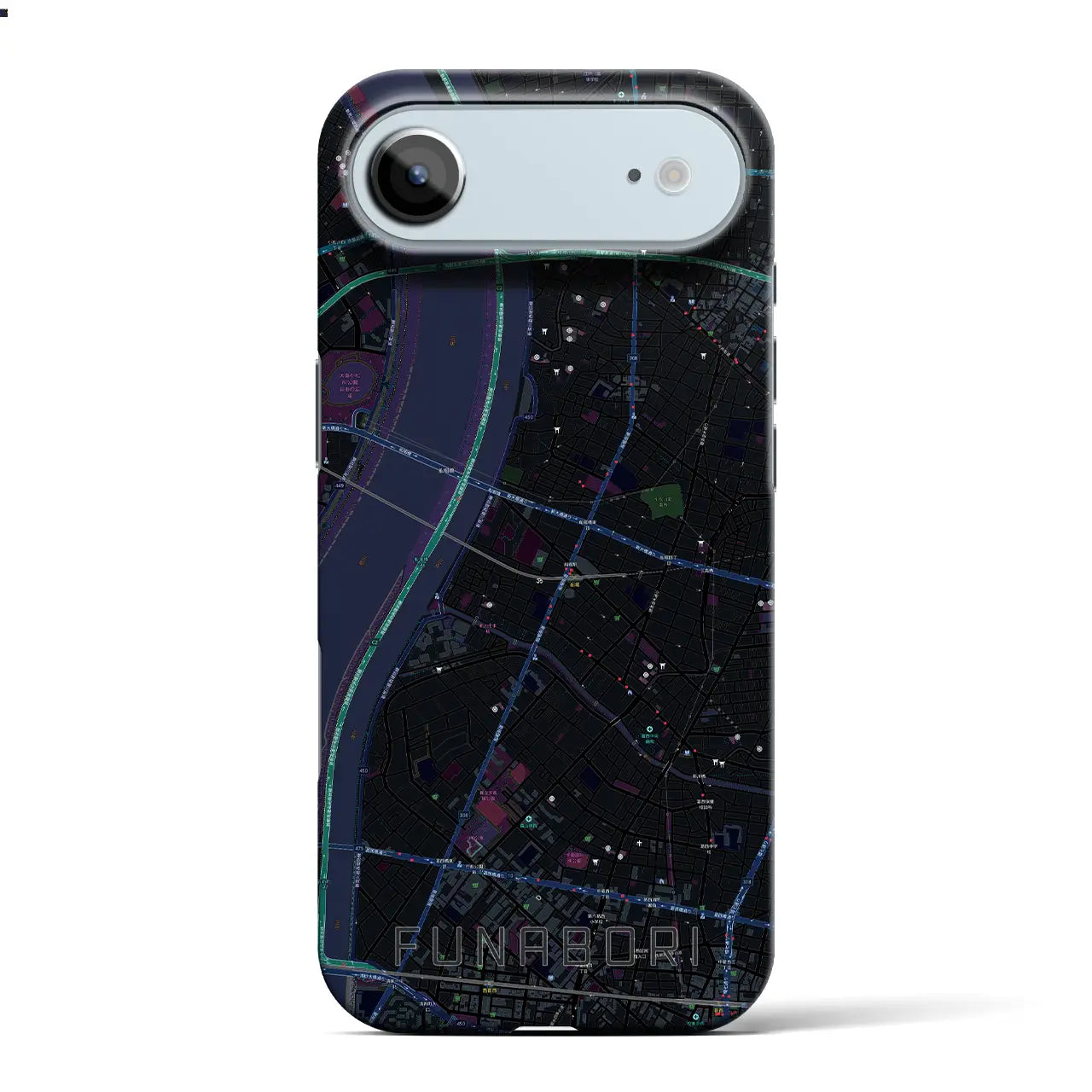 【船堀（東京都）】地図柄iPhoneケース（バックカバータイプ）