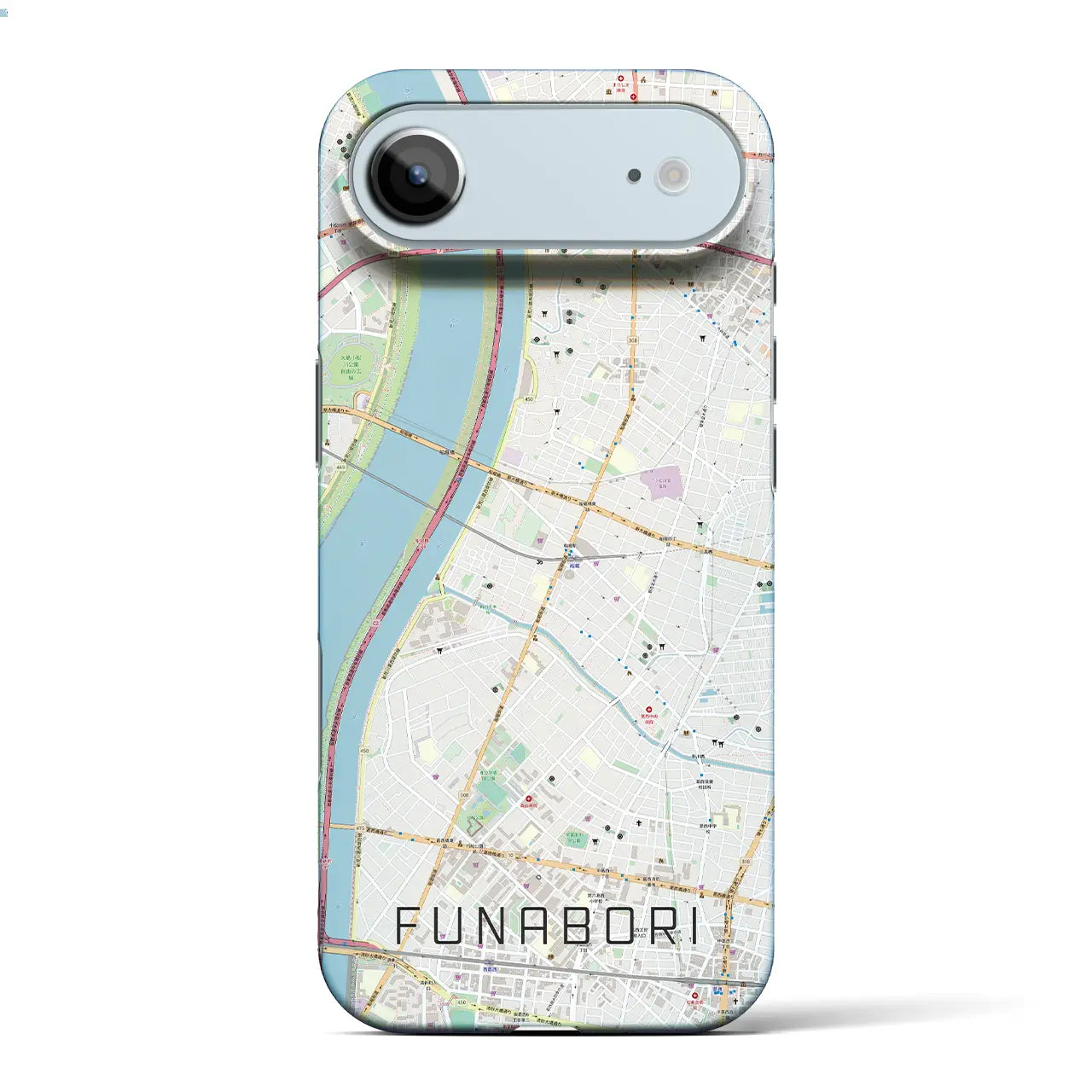 【船堀（東京都）】地図柄iPhoneケース（バックカバータイプ）