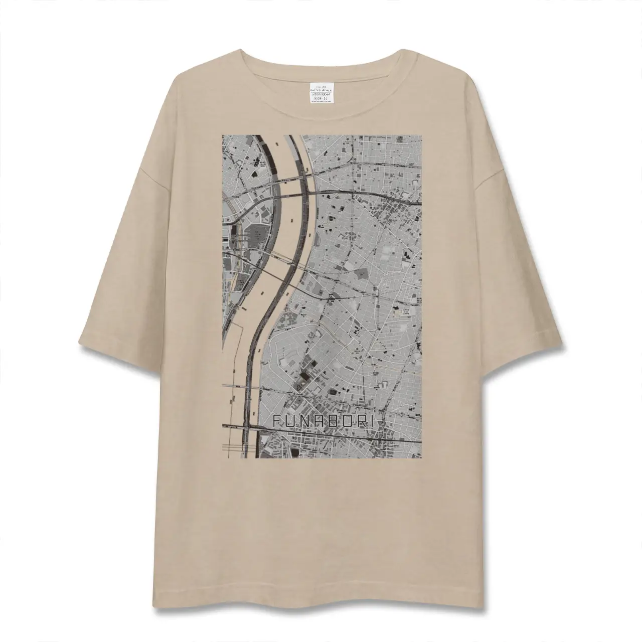 【船堀（東京都）】地図柄ビッグシルエットTシャツ
