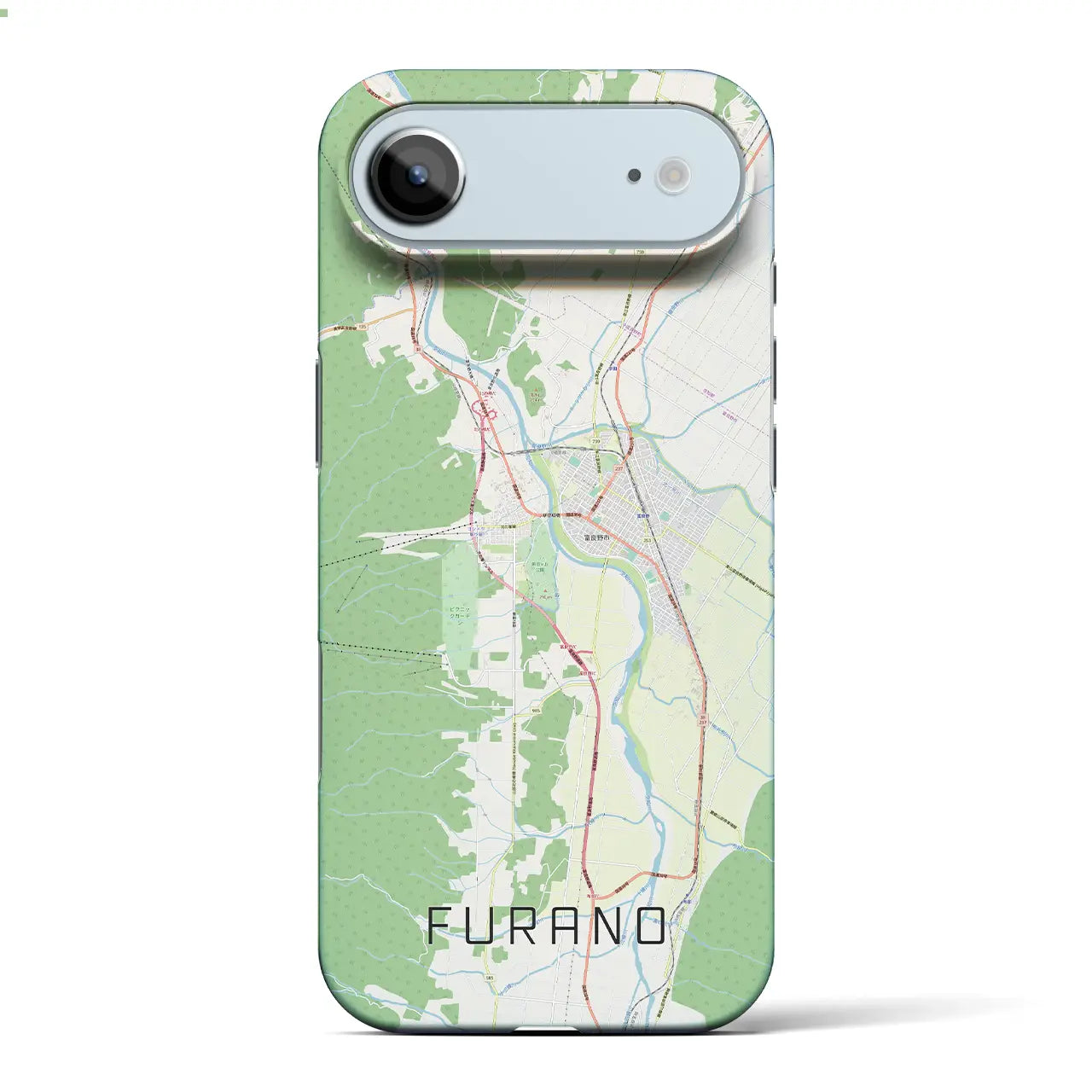 【富良野（北海道）】地図柄iPhoneケース（バックカバータイプ）ブラック・iPhone 17 Pro Max 用