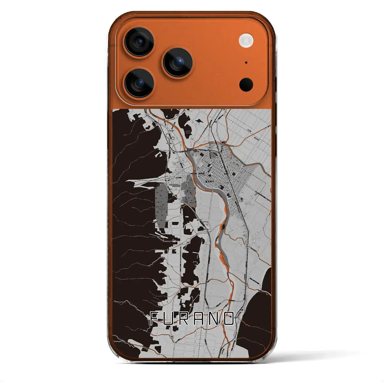 【富良野（北海道）】地図柄iPhoneケース（クリアタイプ）