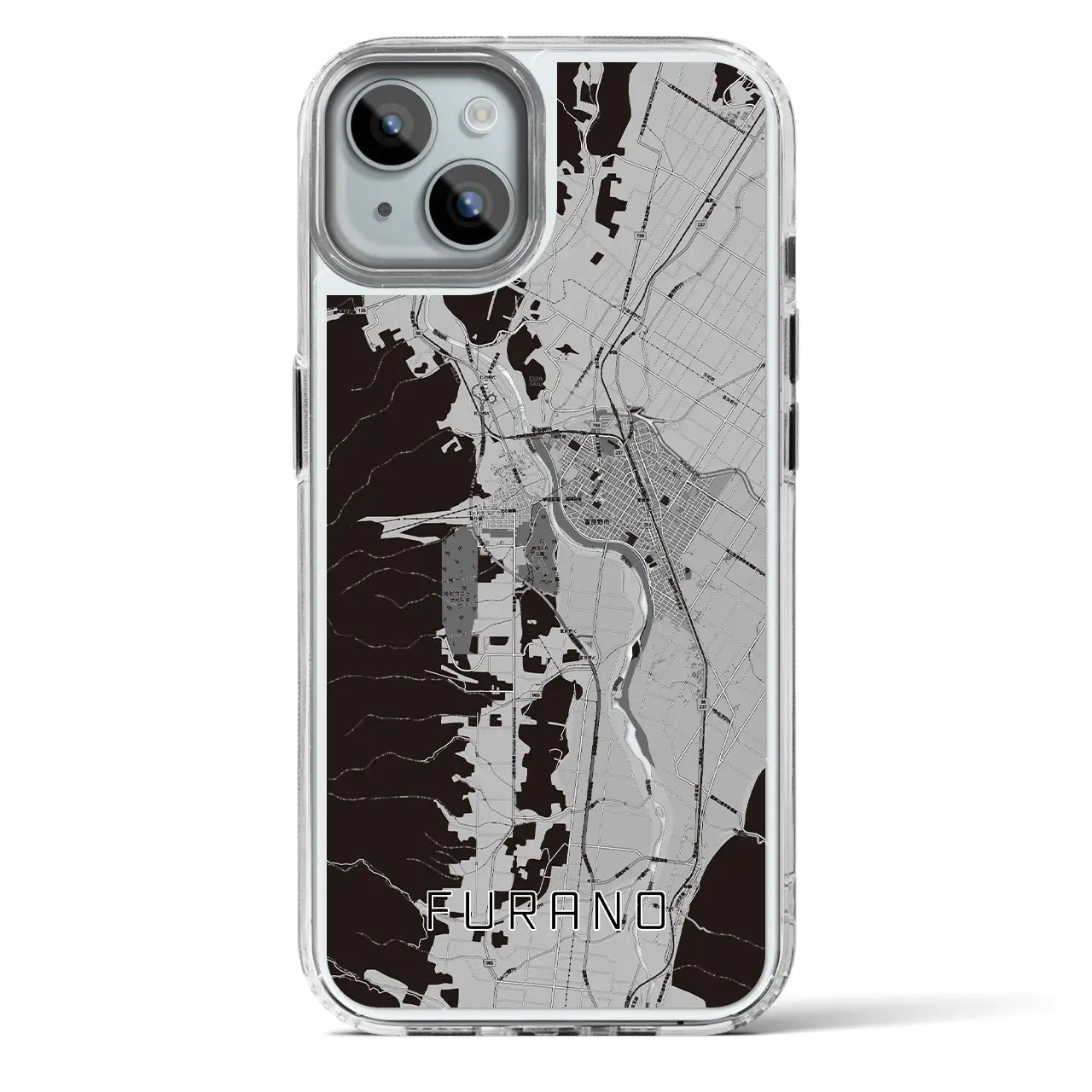【富良野（北海道）】地図柄iPhoneケース（MagSafeタイプ）