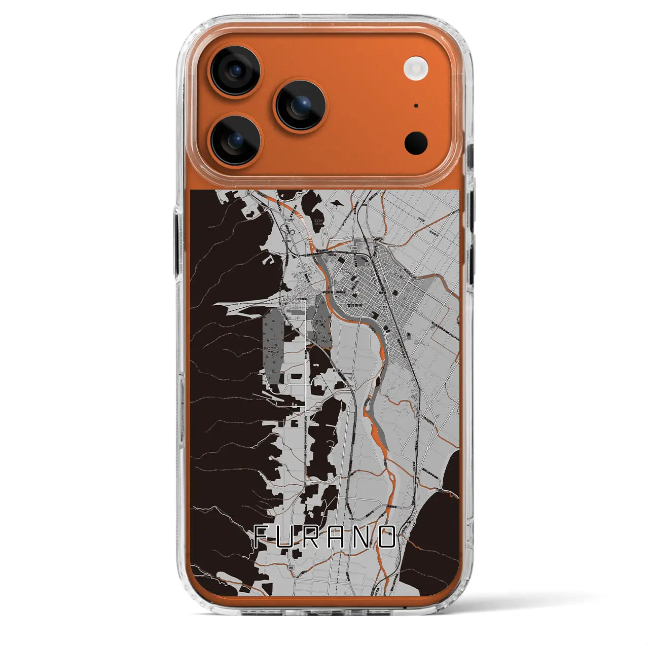 【富良野（北海道）】地図柄iPhoneケース（MagSafeタイプ）