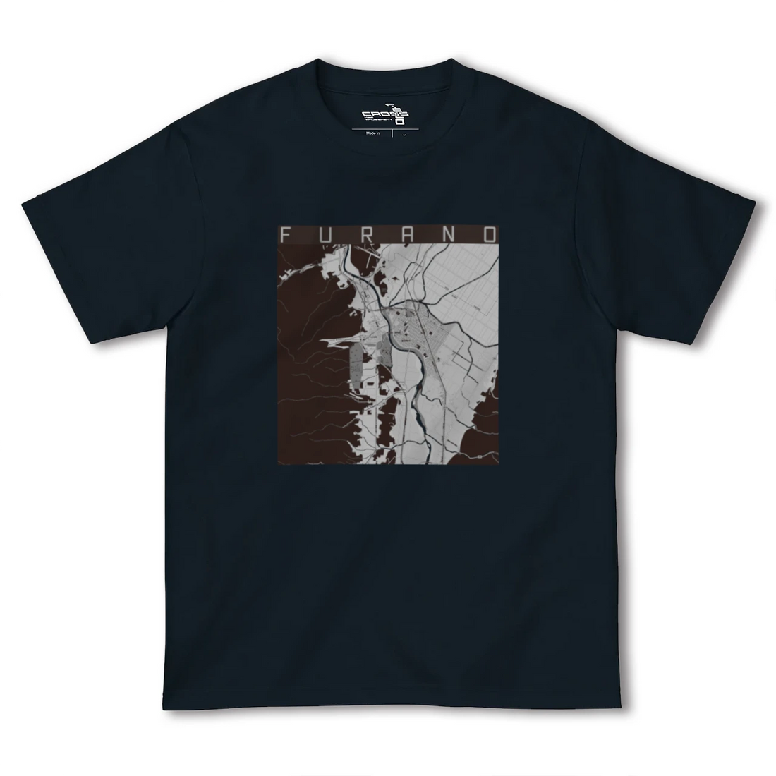 【富良野(北海道)】地図柄ヘビーウェイトTシャツ