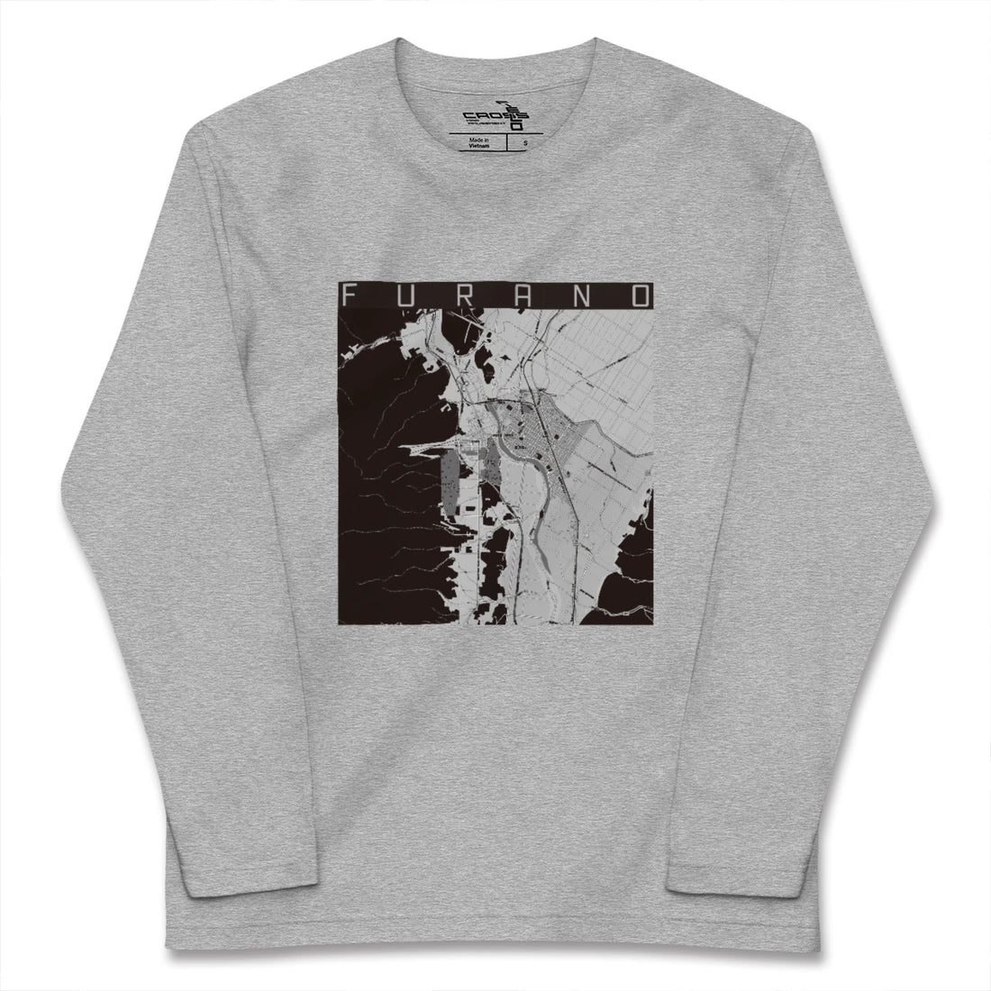 【富良野（北海道）】地図柄ロングスリーブTシャツ