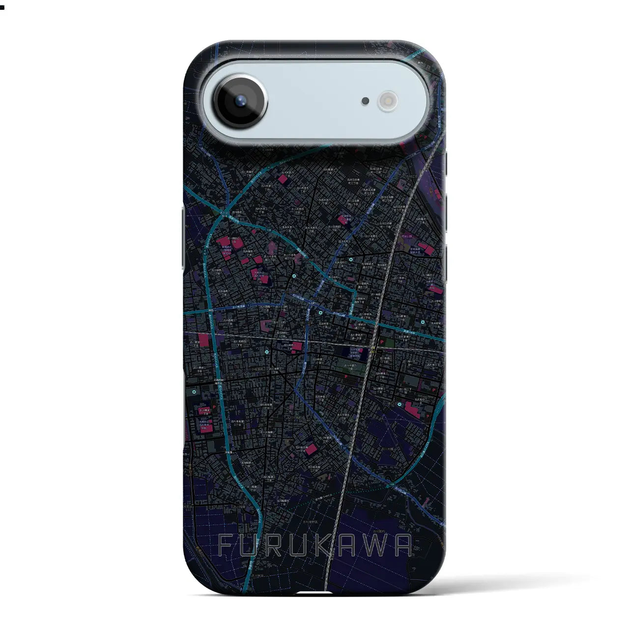 【古川（宮城県）】地図柄iPhoneケース（バックカバータイプ）