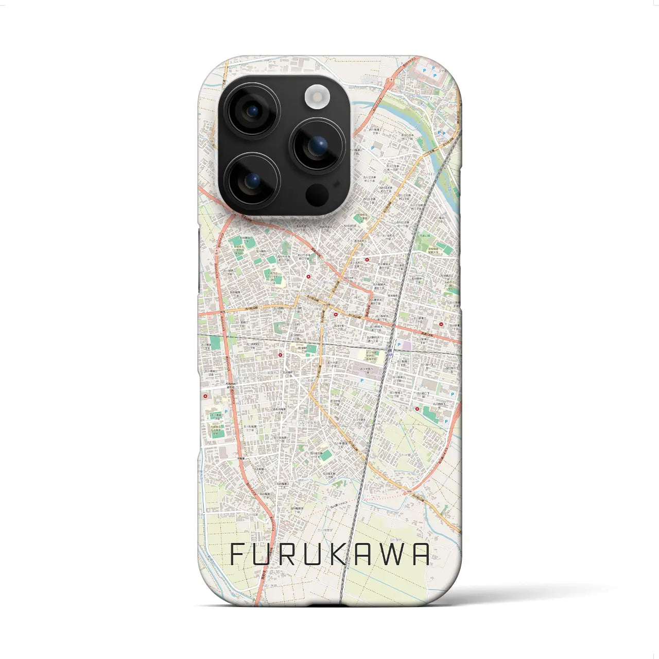 【古川（宮城県）】地図柄iPhoneケース（バックカバータイプ）