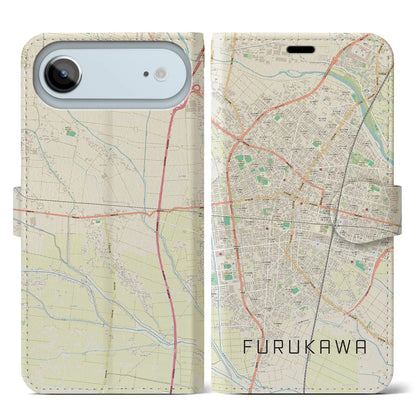 【古川（宮城県）】地図柄iPhoneケース（手帳タイプ）