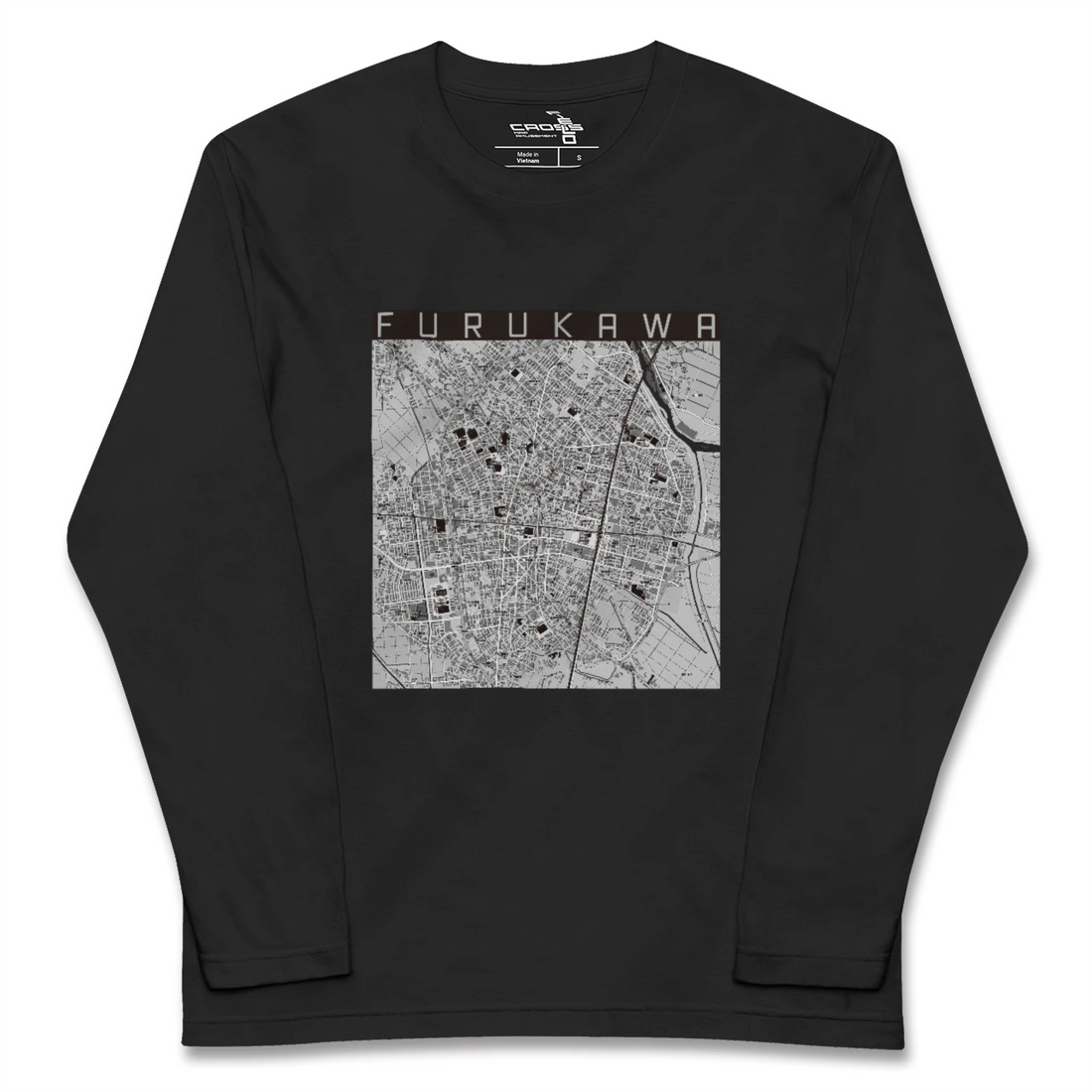 【古川（宮城県）】地図柄ロングスリーブTシャツ