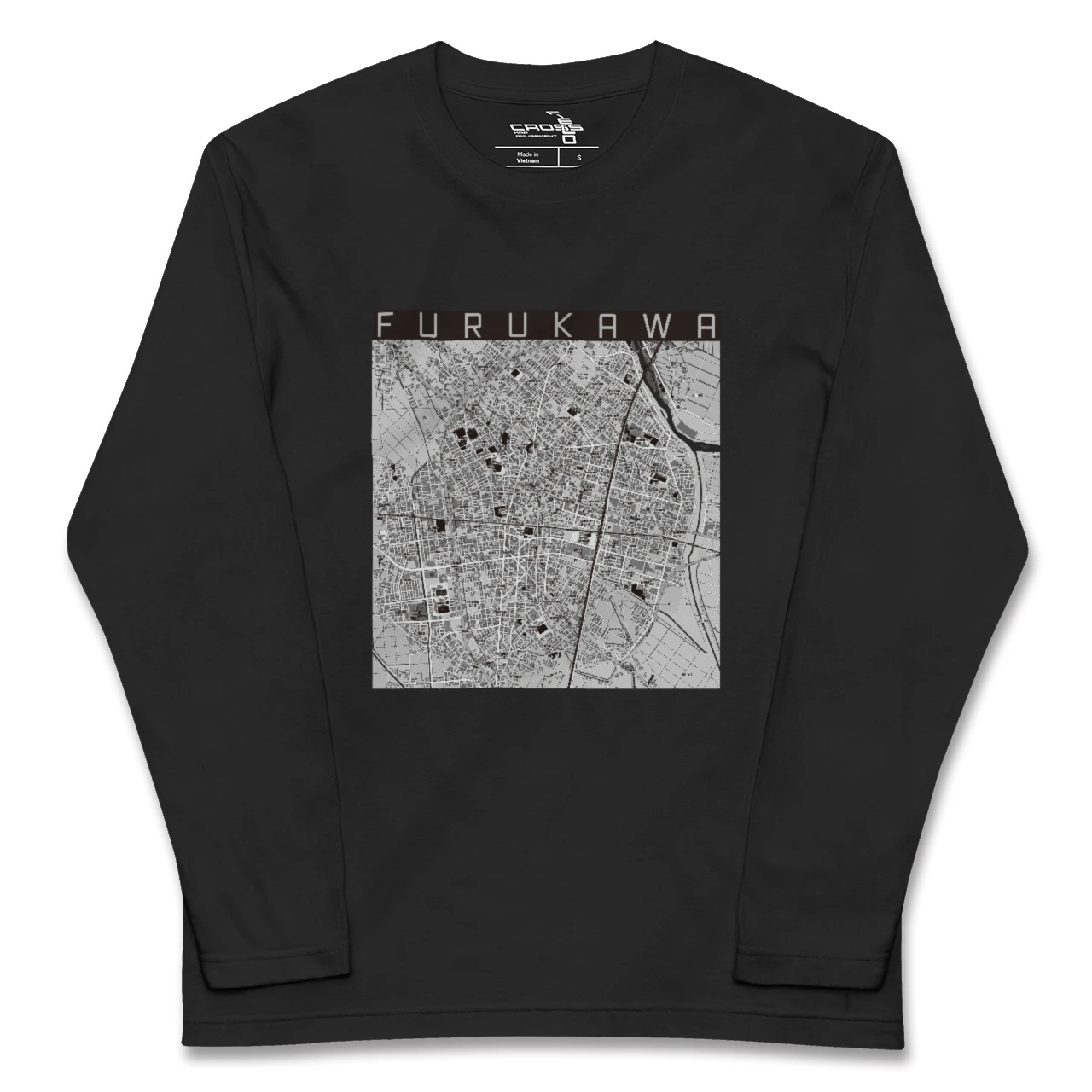 【古川（宮城県）】地図柄ロングスリーブTシャツ