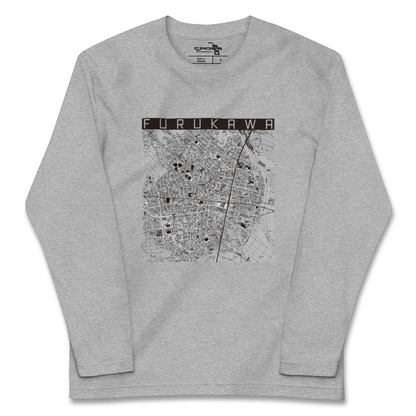 【古川（宮城県）】地図柄ロングスリーブTシャツ