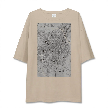 【古川（宮城県）】地図柄ビッグシルエットTシャツ