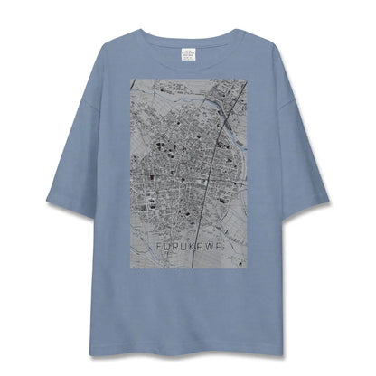 【古川（宮城県）】地図柄ビッグシルエットTシャツ