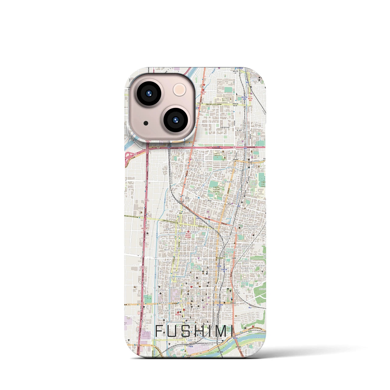 【伏見（京都府）】地図柄iPhoneケース（バックカバータイプ）