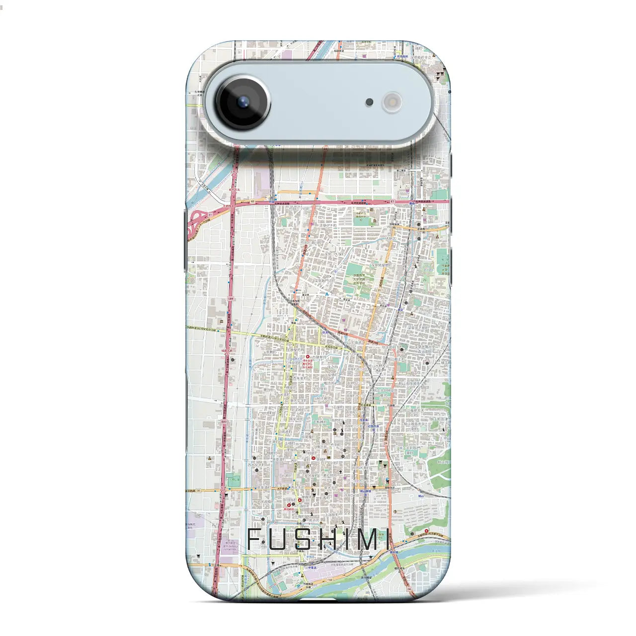 【伏見（京都府）】地図柄iPhoneケース（バックカバータイプ）