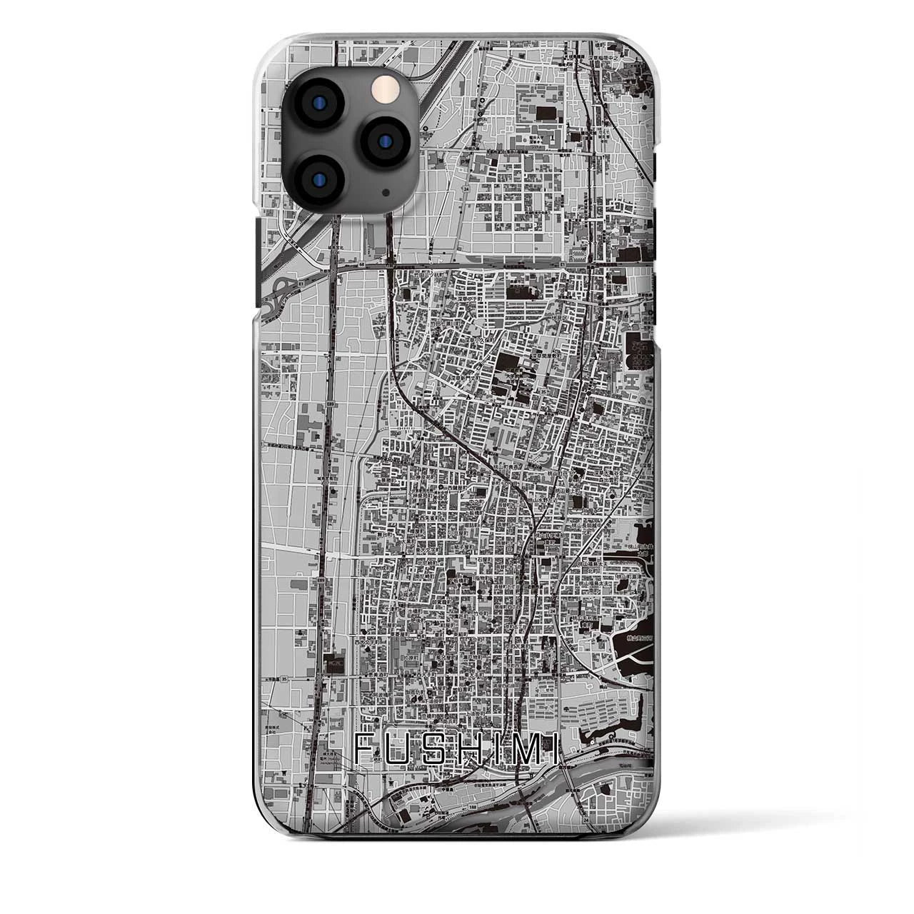 【伏見（京都府）】地図柄iPhoneケース（クリアタイプ）