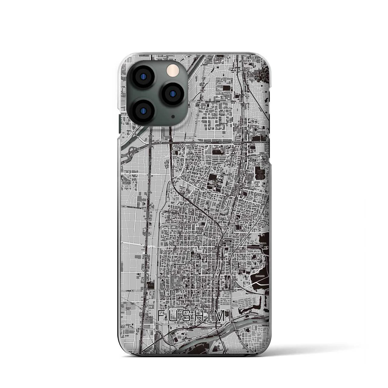 【伏見（京都府）】地図柄iPhoneケース（クリアタイプ）