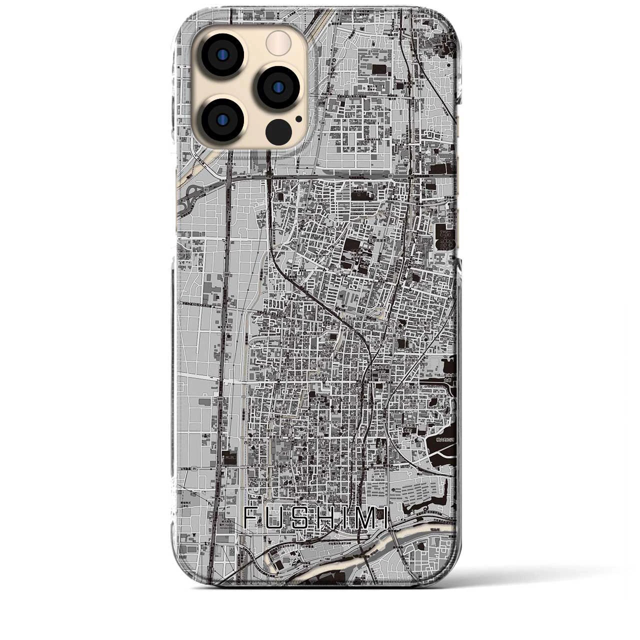 【伏見（京都府）】地図柄iPhoneケース（クリアタイプ）