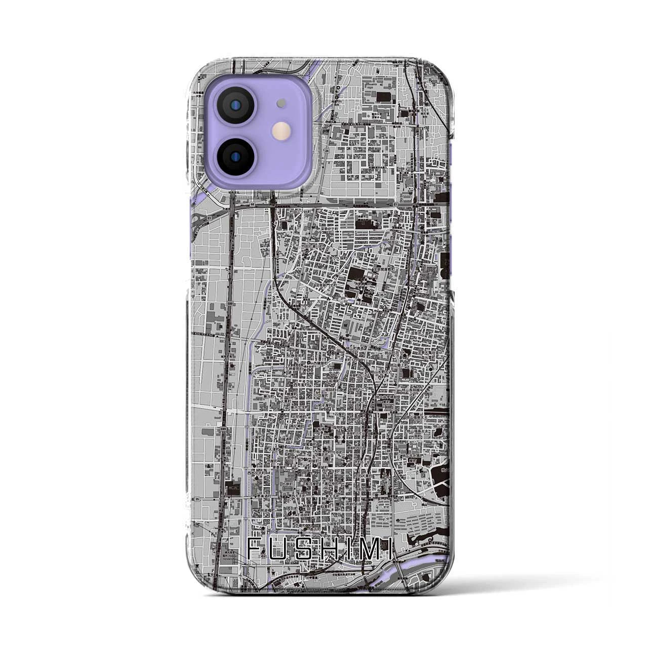 【伏見（京都府）】地図柄iPhoneケース（クリアタイプ）