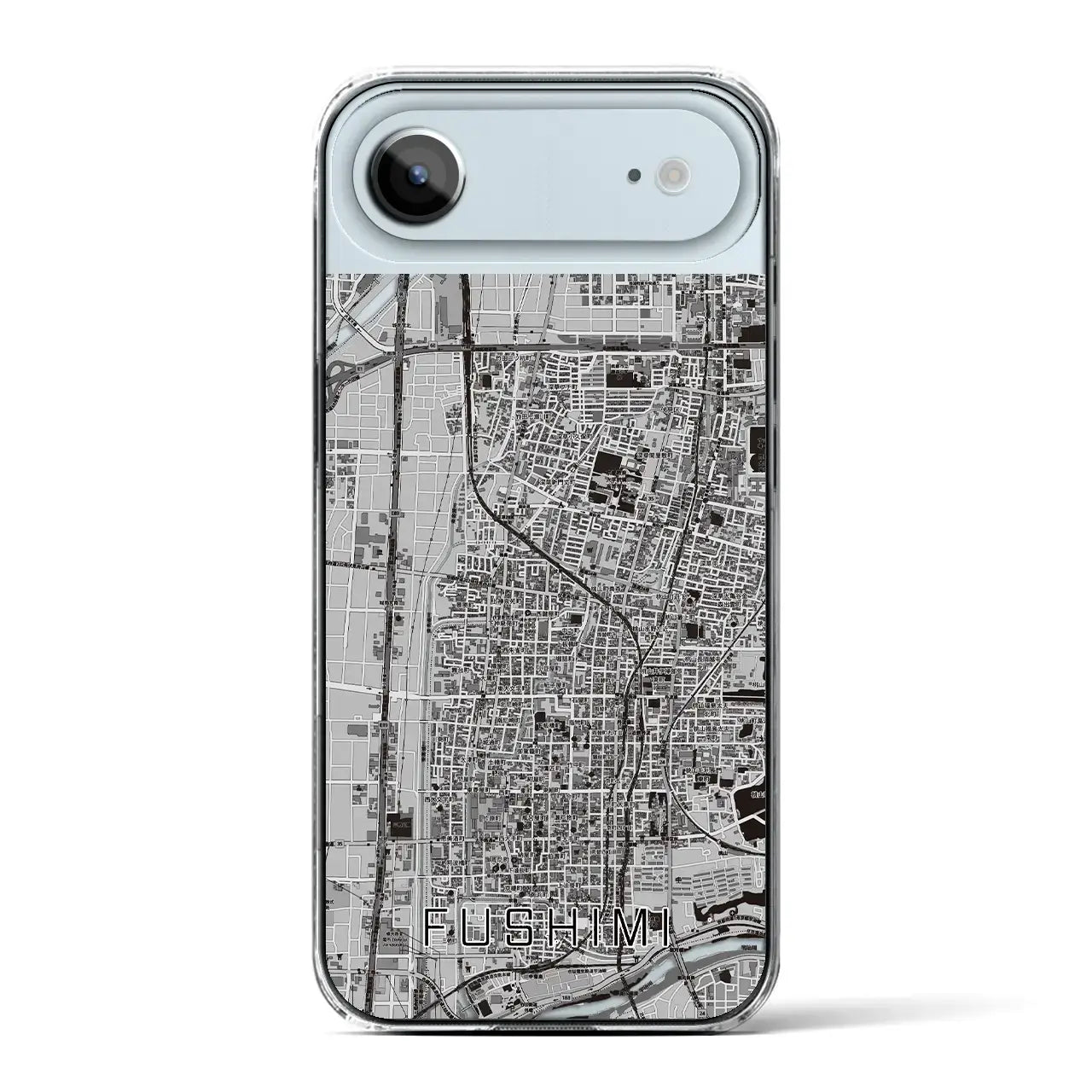 【伏見（京都府）】地図柄iPhoneケース（クリアタイプ）