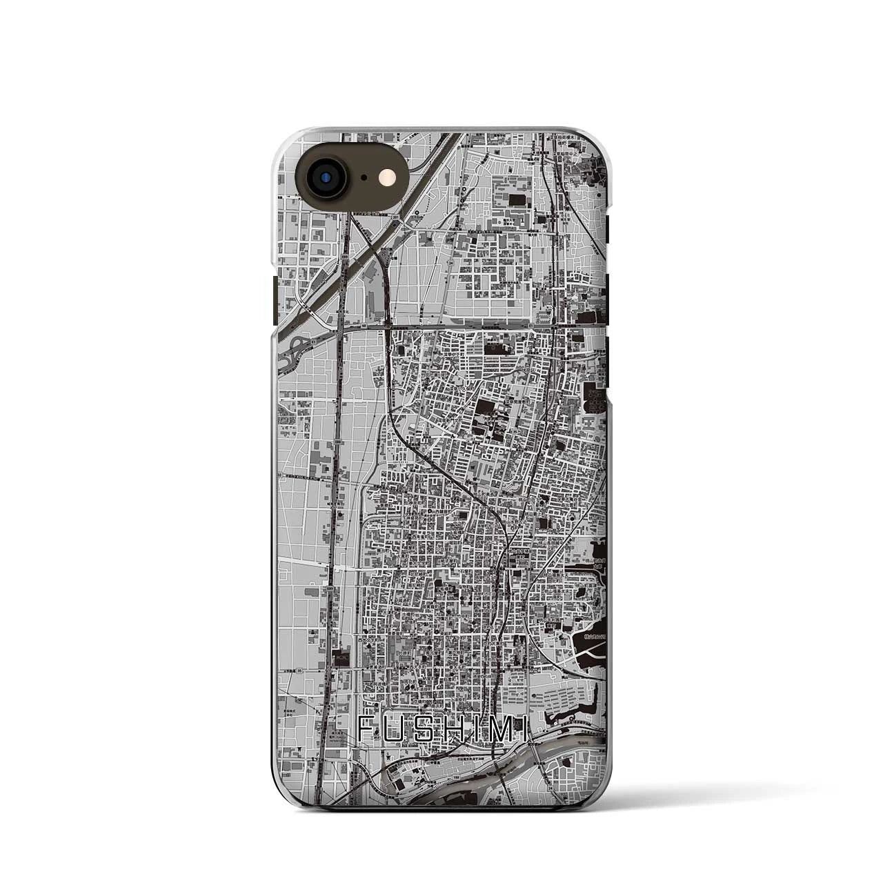 【伏見（京都府）】地図柄iPhoneケース（クリアタイプ）