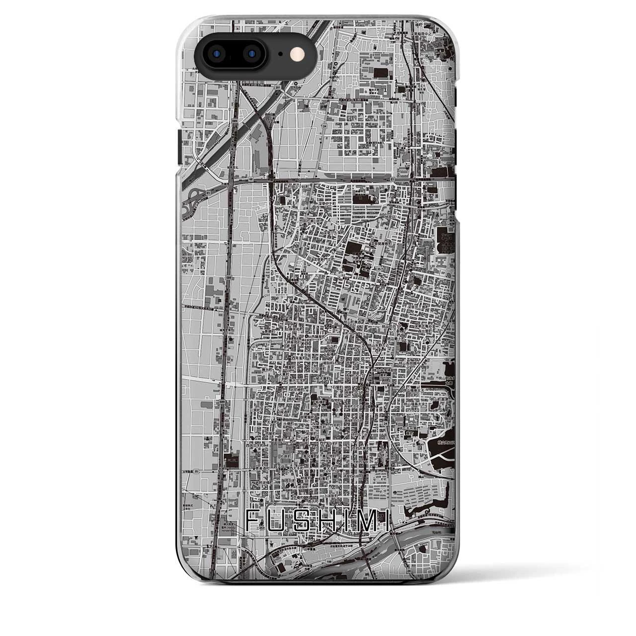 【伏見（京都府）】地図柄iPhoneケース（クリアタイプ）