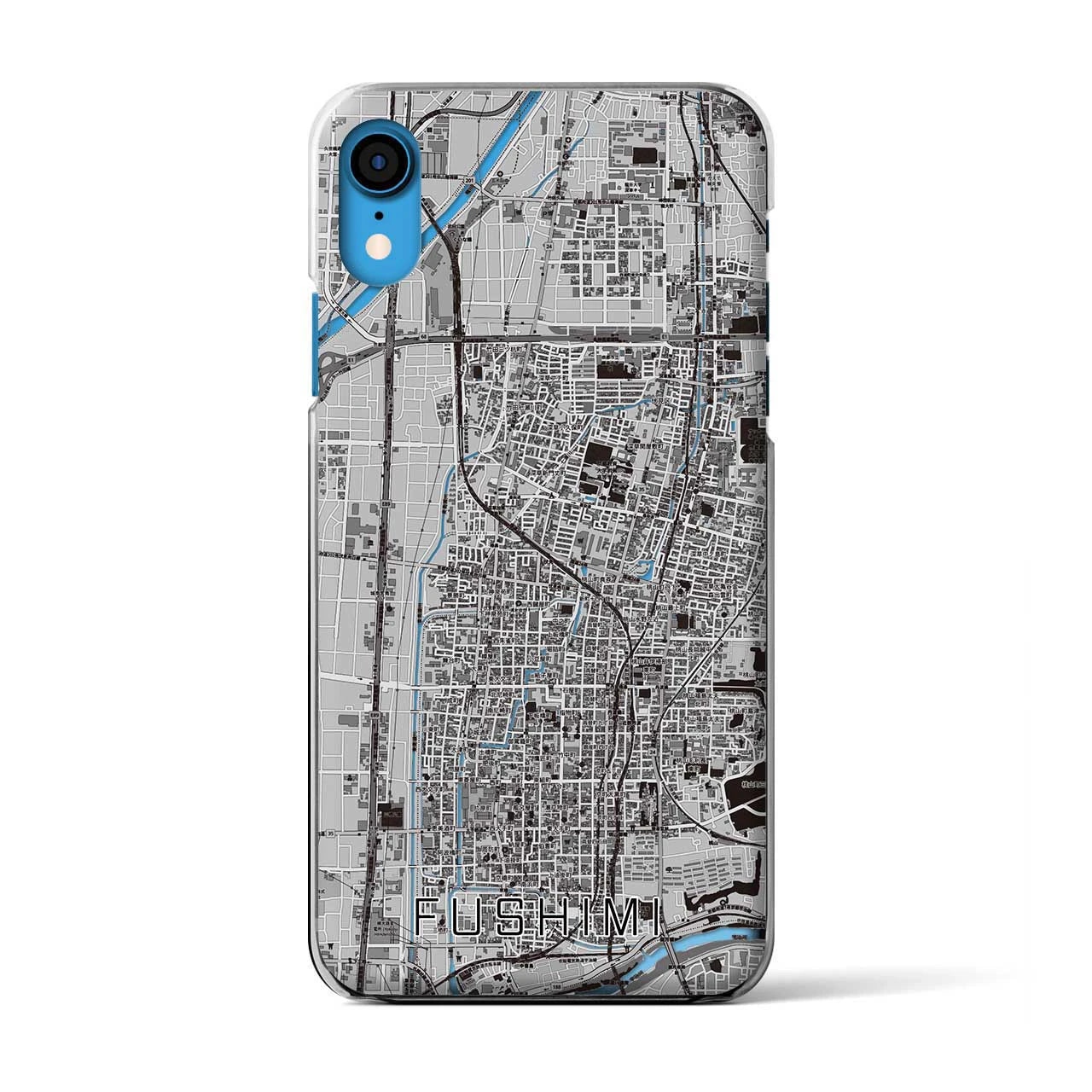 【伏見（京都府）】地図柄iPhoneケース（クリアタイプ）