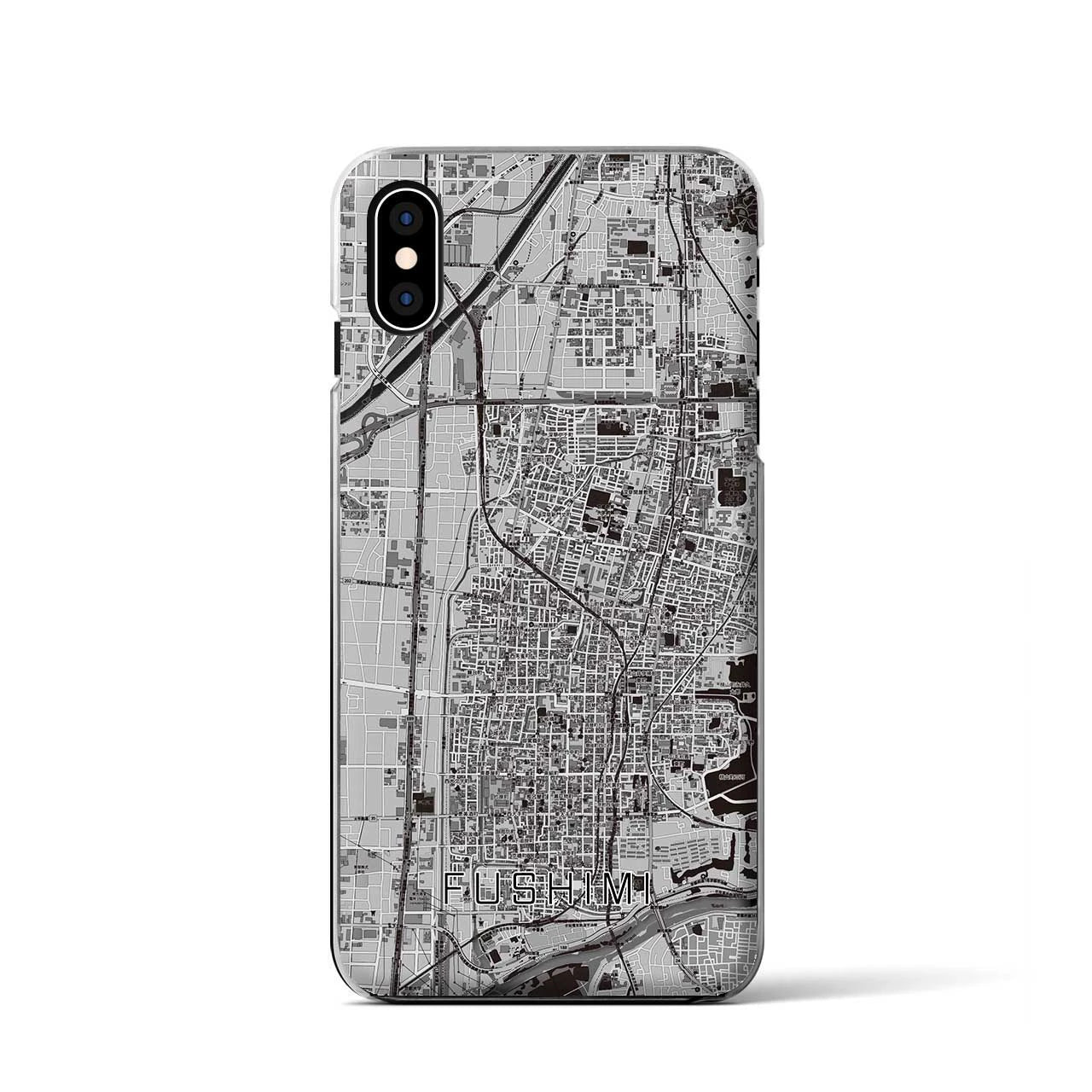 【伏見（京都府）】地図柄iPhoneケース（クリアタイプ）