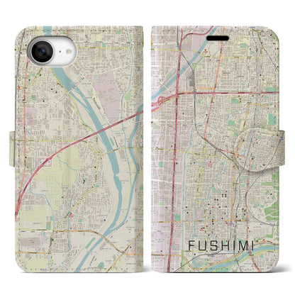 【伏見（京都府）】地図柄iPhoneケース（手帳タイプ）