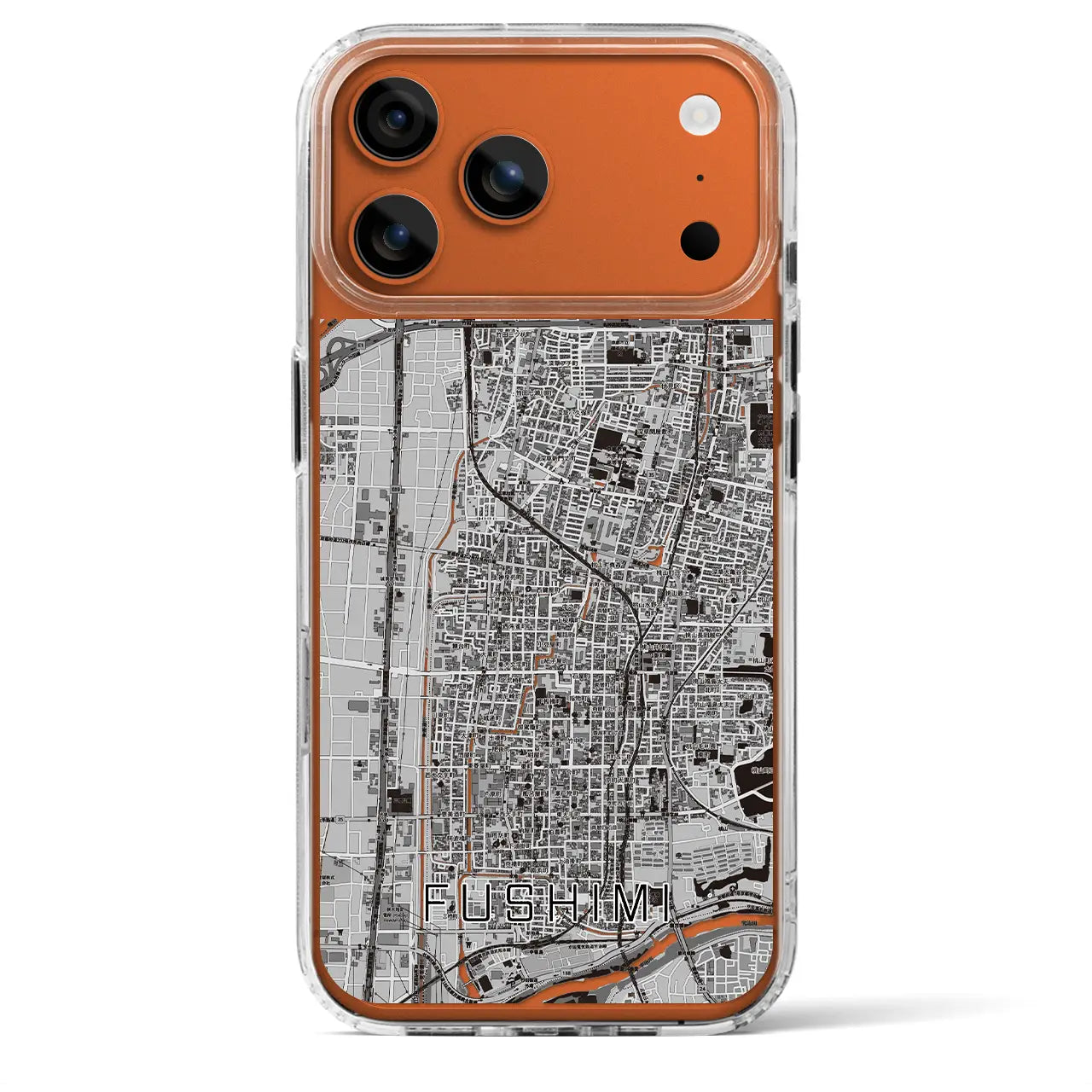 【伏見（京都府）】地図柄iPhoneケース（MagSafeタイプ）