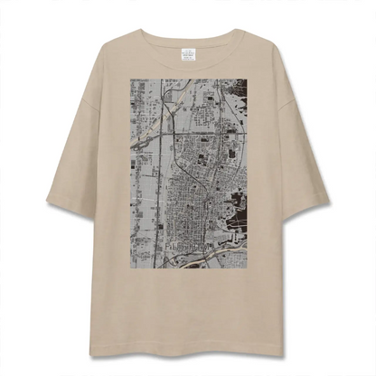 【伏見（京都府）】地図柄ビッグシルエットTシャツ