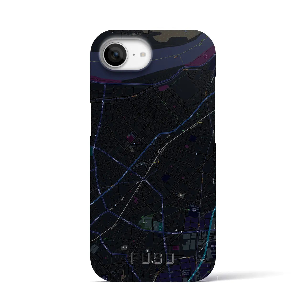 【扶桑（愛知県）】地図柄iPhoneケース（バックカバータイプ）