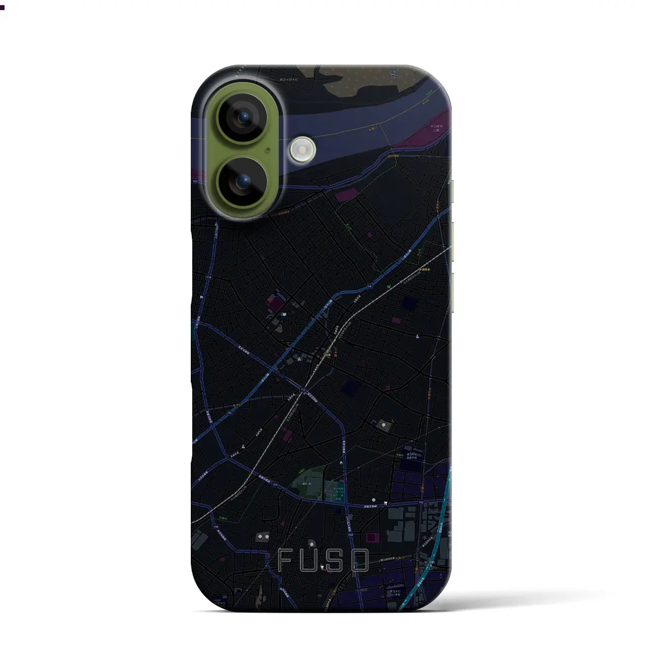 【扶桑（愛知県）】地図柄iPhoneケース（バックカバータイプ）
