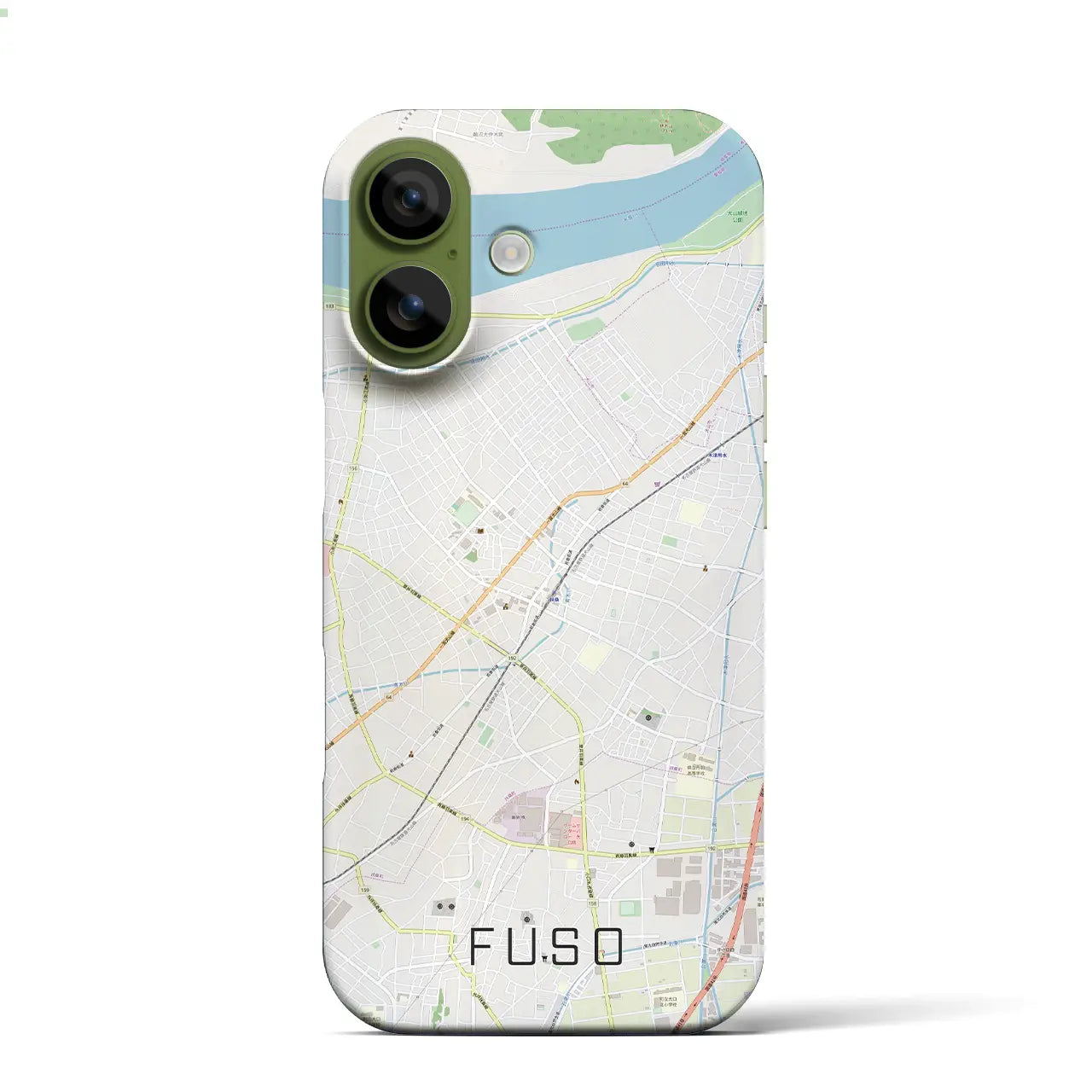 【扶桑（愛知県）】地図柄iPhoneケース（バックカバータイプ）ナチュラル・iPhone 17 Pro Max 用