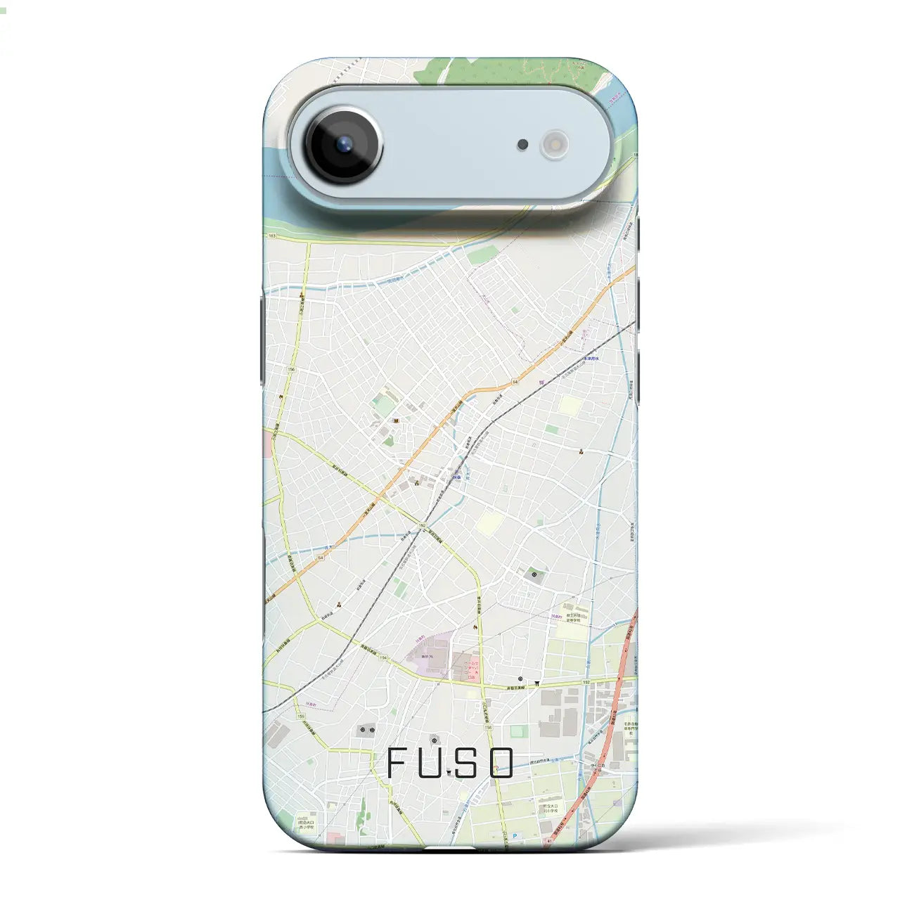 【扶桑（愛知県）】地図柄iPhoneケース（バックカバータイプ）