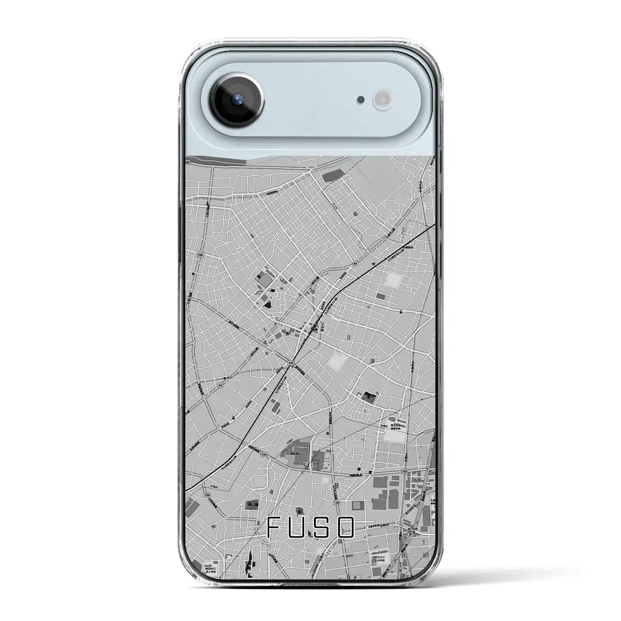 【扶桑（愛知県）】地図柄iPhoneケース（クリアタイプ）