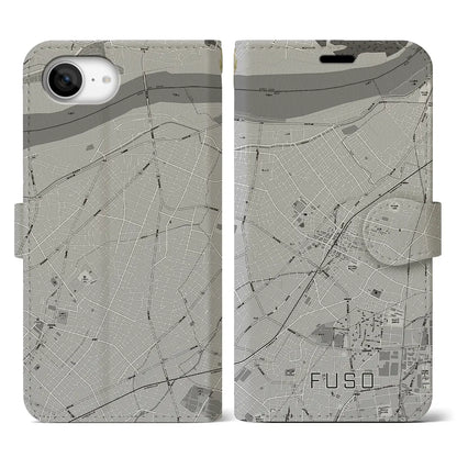 【扶桑（愛知県）】地図柄iPhoneケース（手帳タイプ）