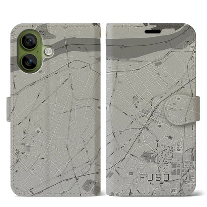 【扶桑（愛知県）】地図柄iPhoneケース（手帳タイプ）