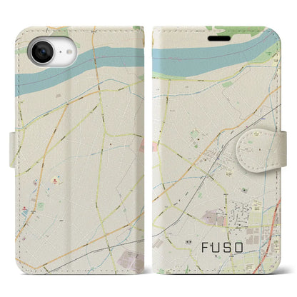 【扶桑（愛知県）】地図柄iPhoneケース（手帳タイプ）