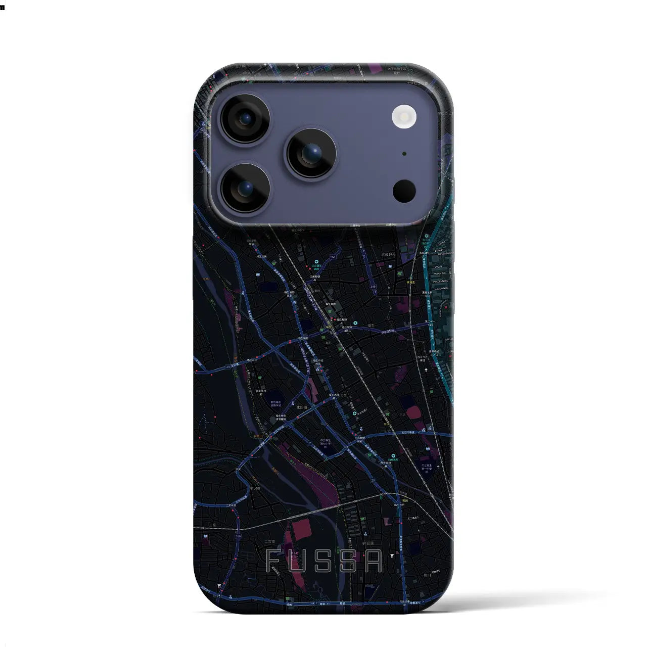 【福生（東京都）】地図柄iPhoneケース（バックカバータイプ）