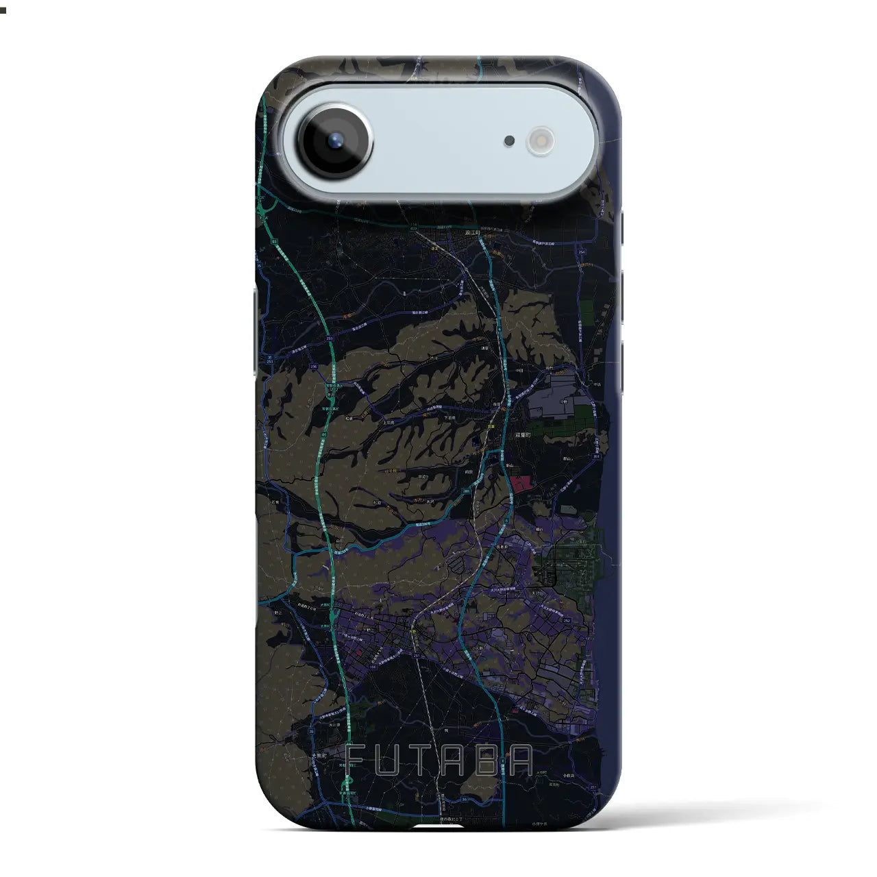 【双葉（福島県）】地図柄iPhoneケース（バックカバータイプ）