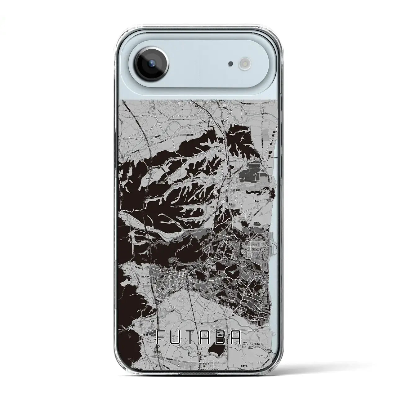 【双葉（福島県）】地図柄iPhoneケース（クリアタイプ）