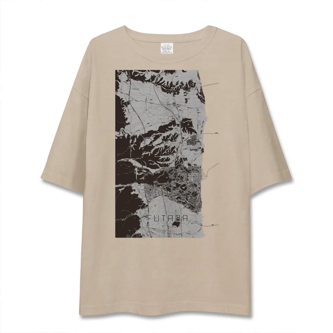 【双葉（福島県）】地図柄ビッグシルエットTシャツ