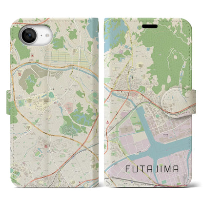 【二島（福岡県）】地図柄iPhoneケース（手帳タイプ）