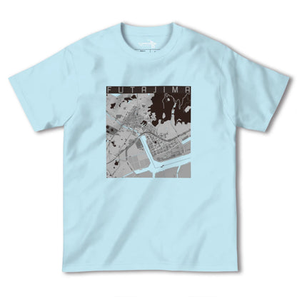 【二島（福岡県）】地図柄ヘビーウェイトTシャツ