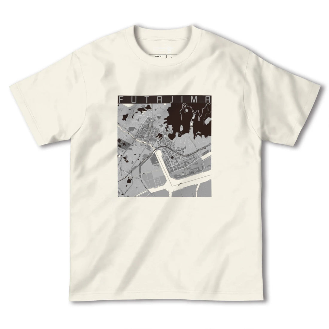 【二島(福岡県)】地図柄ヘビーウェイトTシャツ