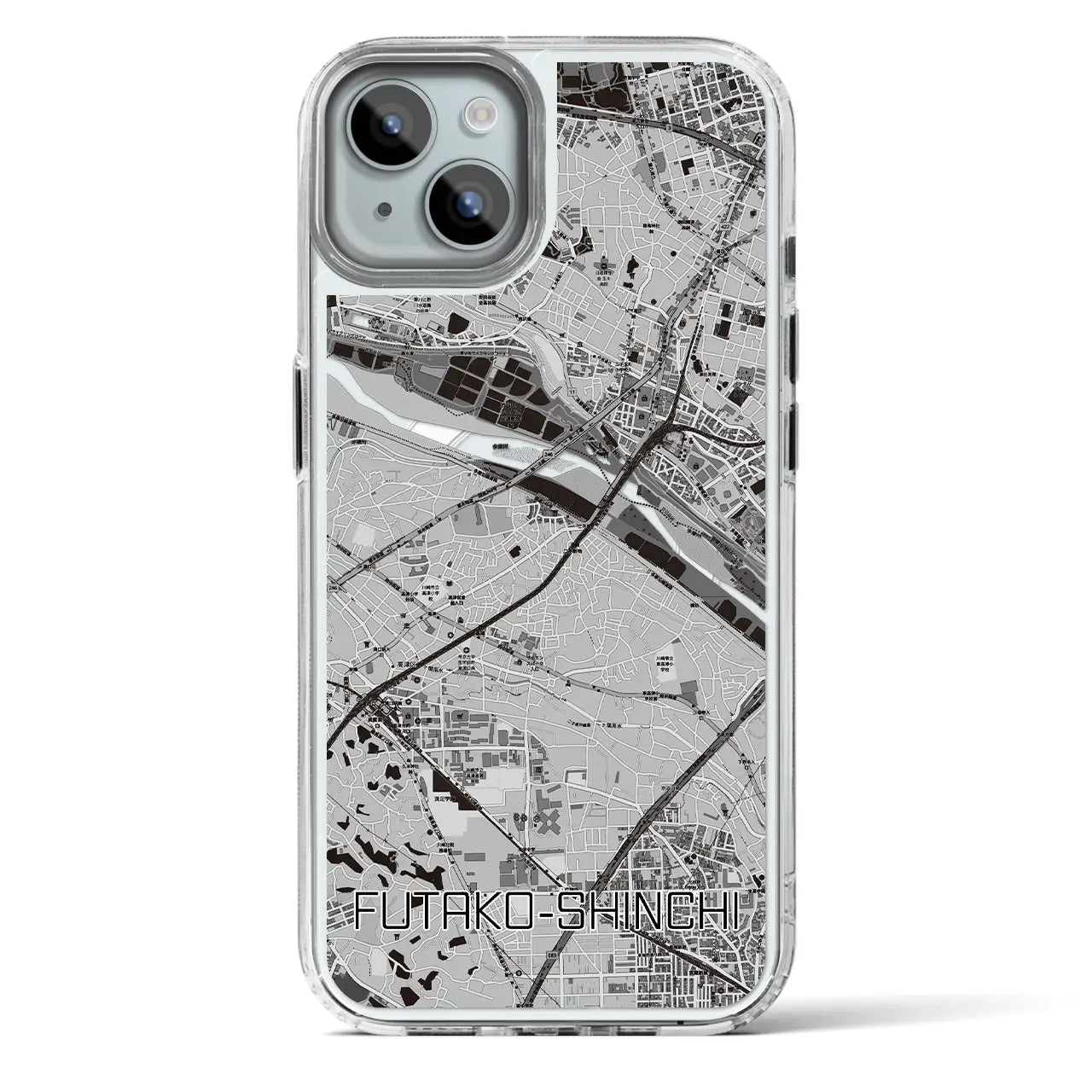 【二子新地（神奈川県）】地図柄iPhoneケース（MagSafeタイプ）